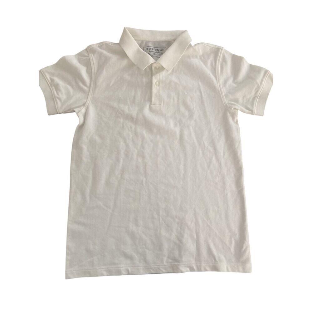 Liquid-Repellent Polo Shirt The Good Day Lab White Size 12-13 New School Uniform